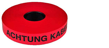 Rotes Band Achtung Kabel